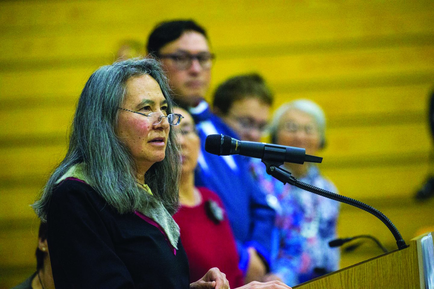 Dalee Sambo Dorough speaks at the Inuit Circumpolar Council’s General Assembly