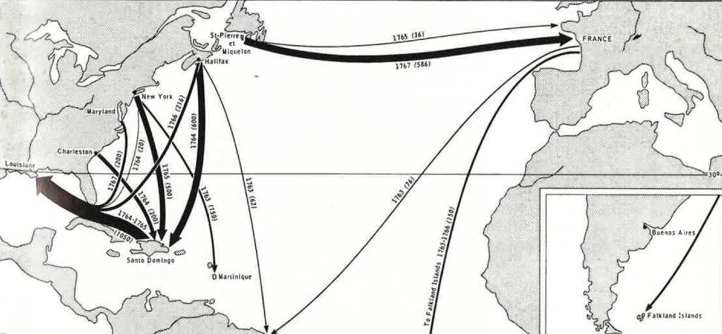 mapping acadian migration