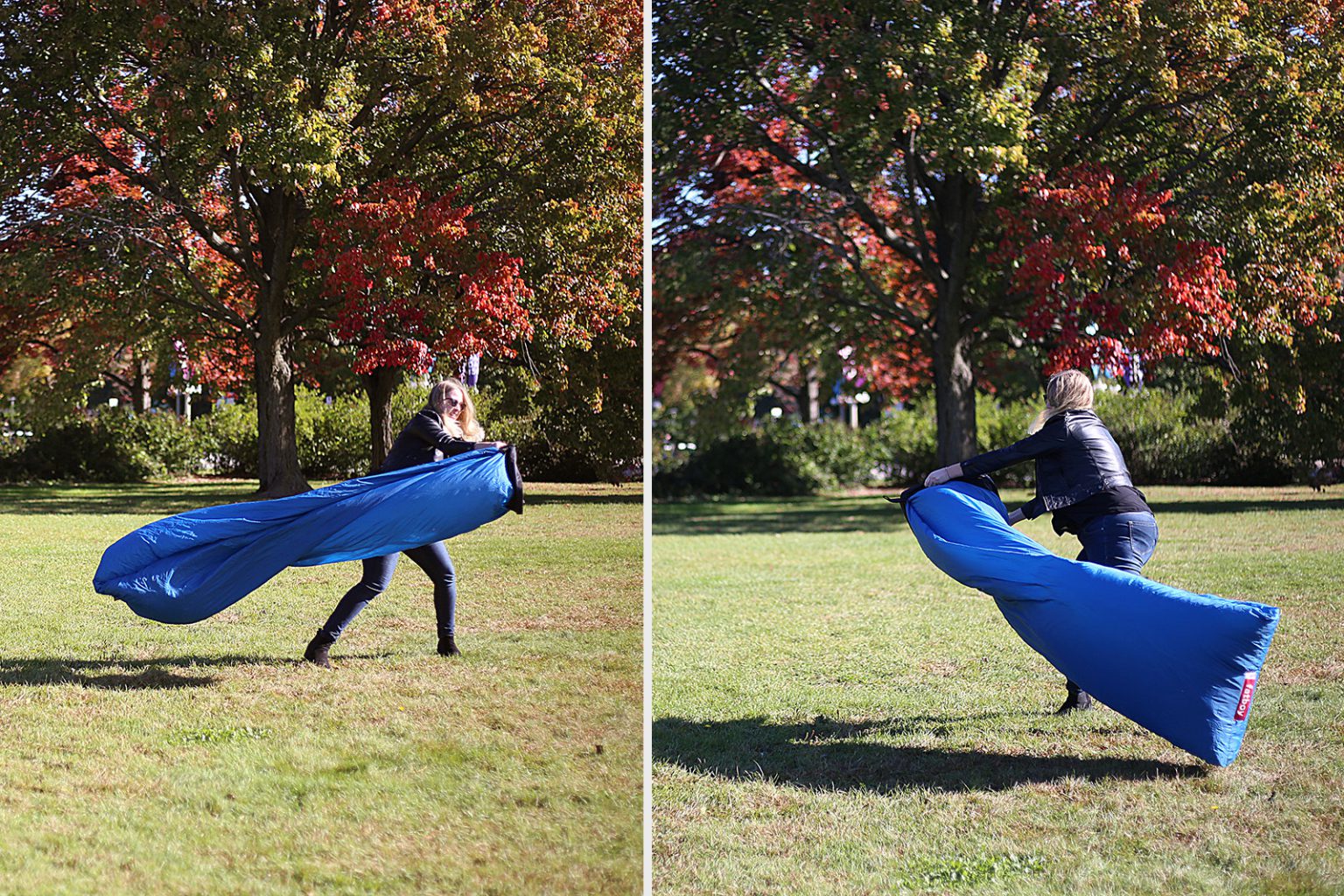 Trying to inflate the bag