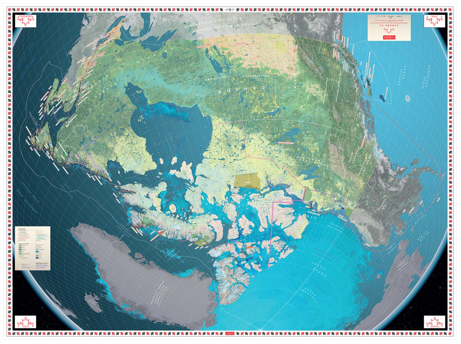 Canada C3 expedition giant floor map by Chris Brackley