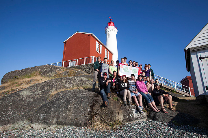 Fisgard Lighthouse National Historic Site at Fort Rodd Hill, B.C..