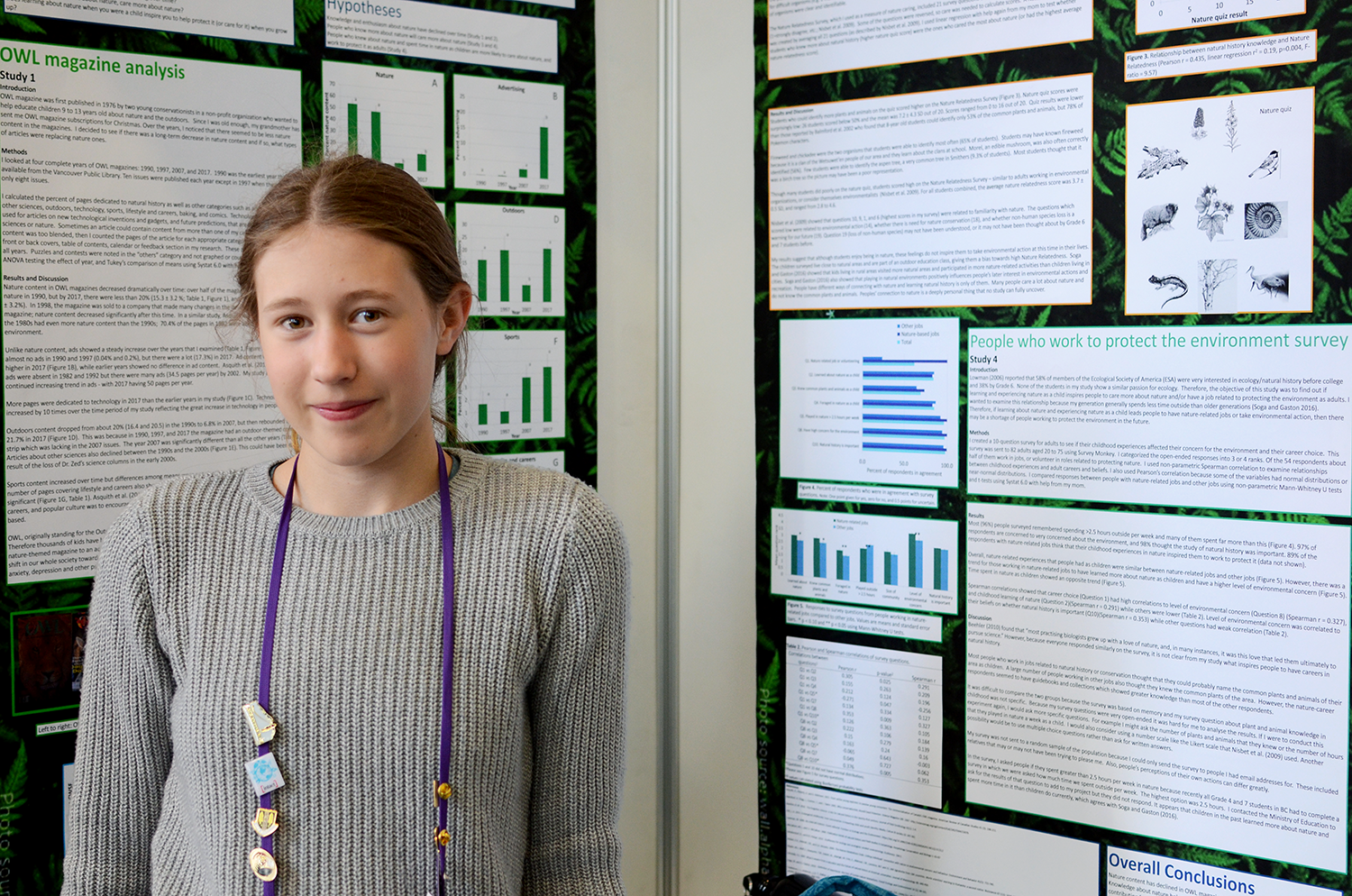 Chloe Williston with her project