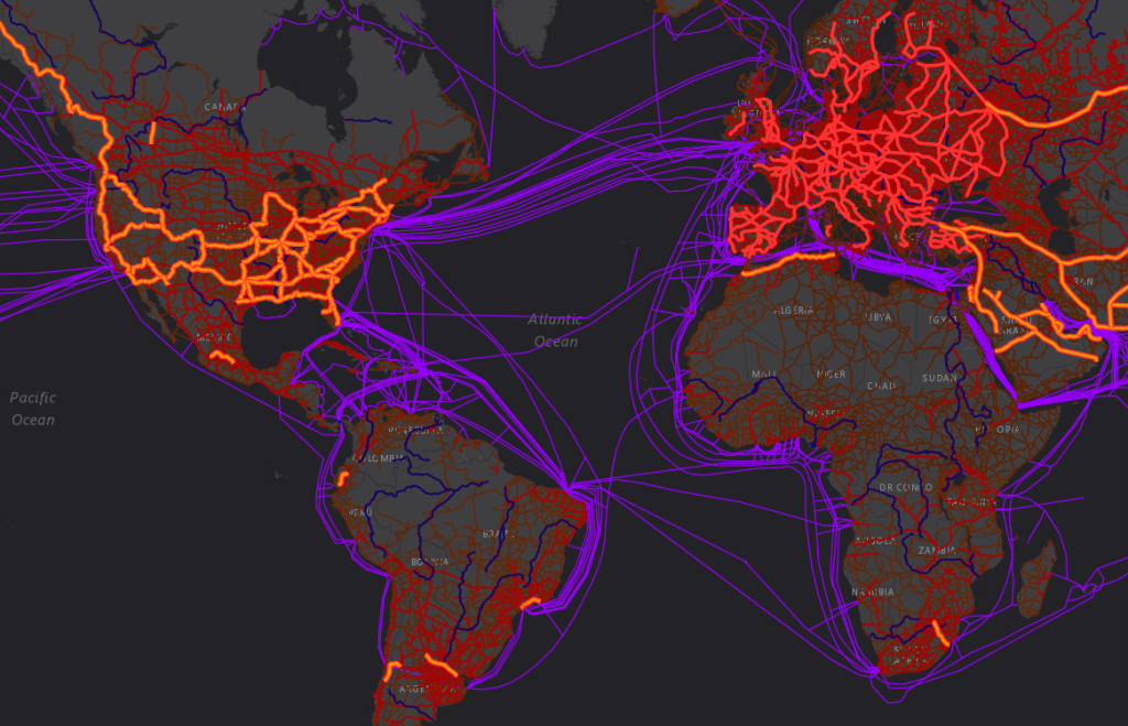 connectivity map communication transportation
