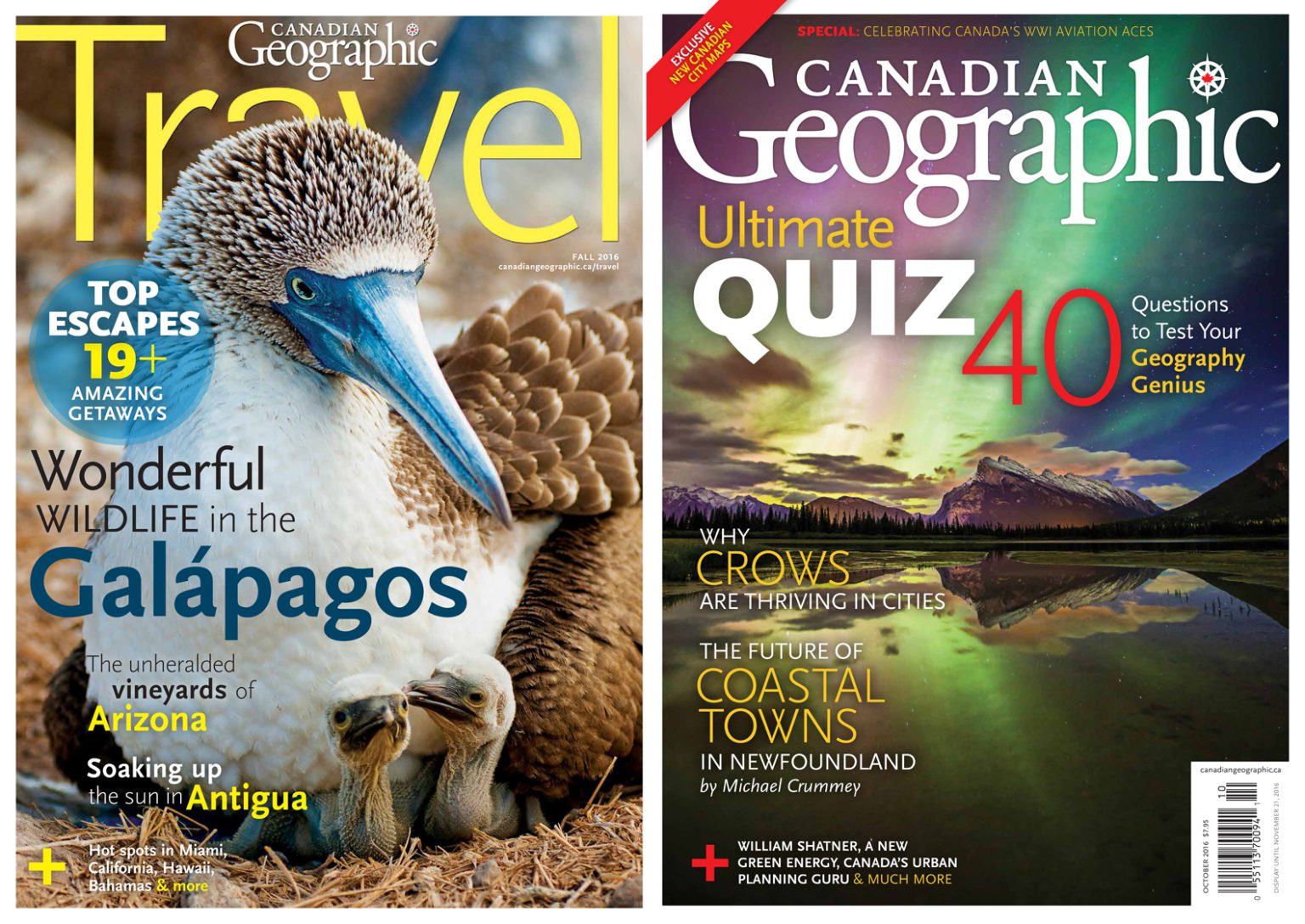 CanGeo Fall Travel cover and October cover 2016