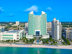 the exterior of the Diplomat Beach Resort