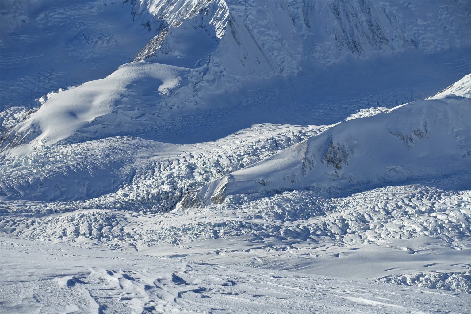 Dennis Glacier, Yukon, covered with crevasses