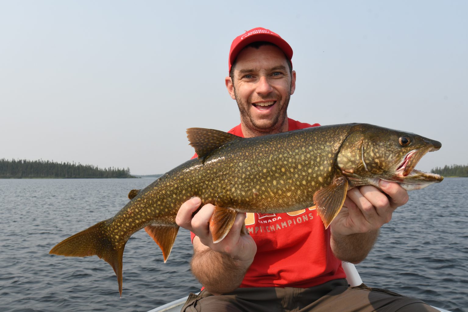 A 27-inch lake trout caught on Blackfish Lake