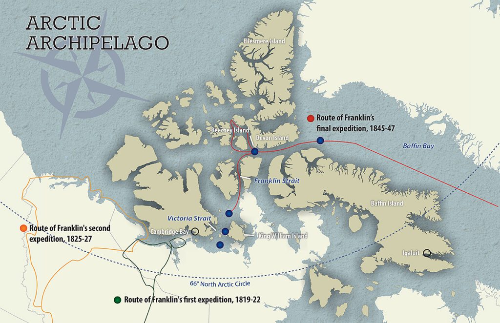 sir john franklin route arctic