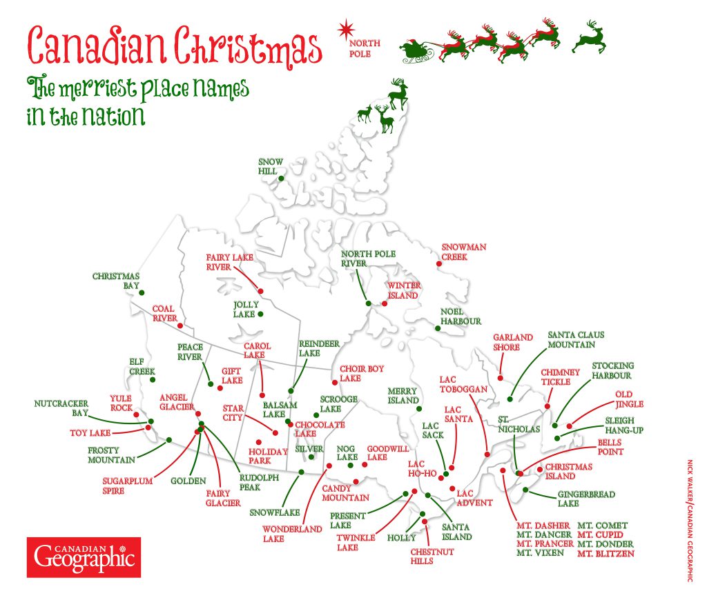 The most Christmassy place names in Canada