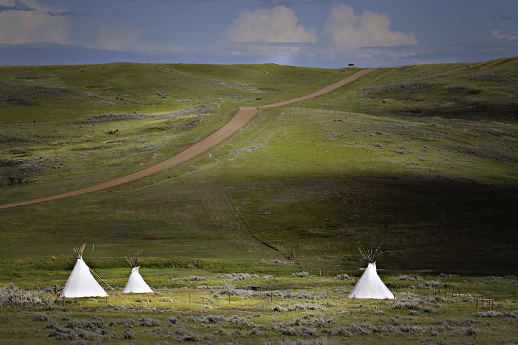 Tipis on the grasslands