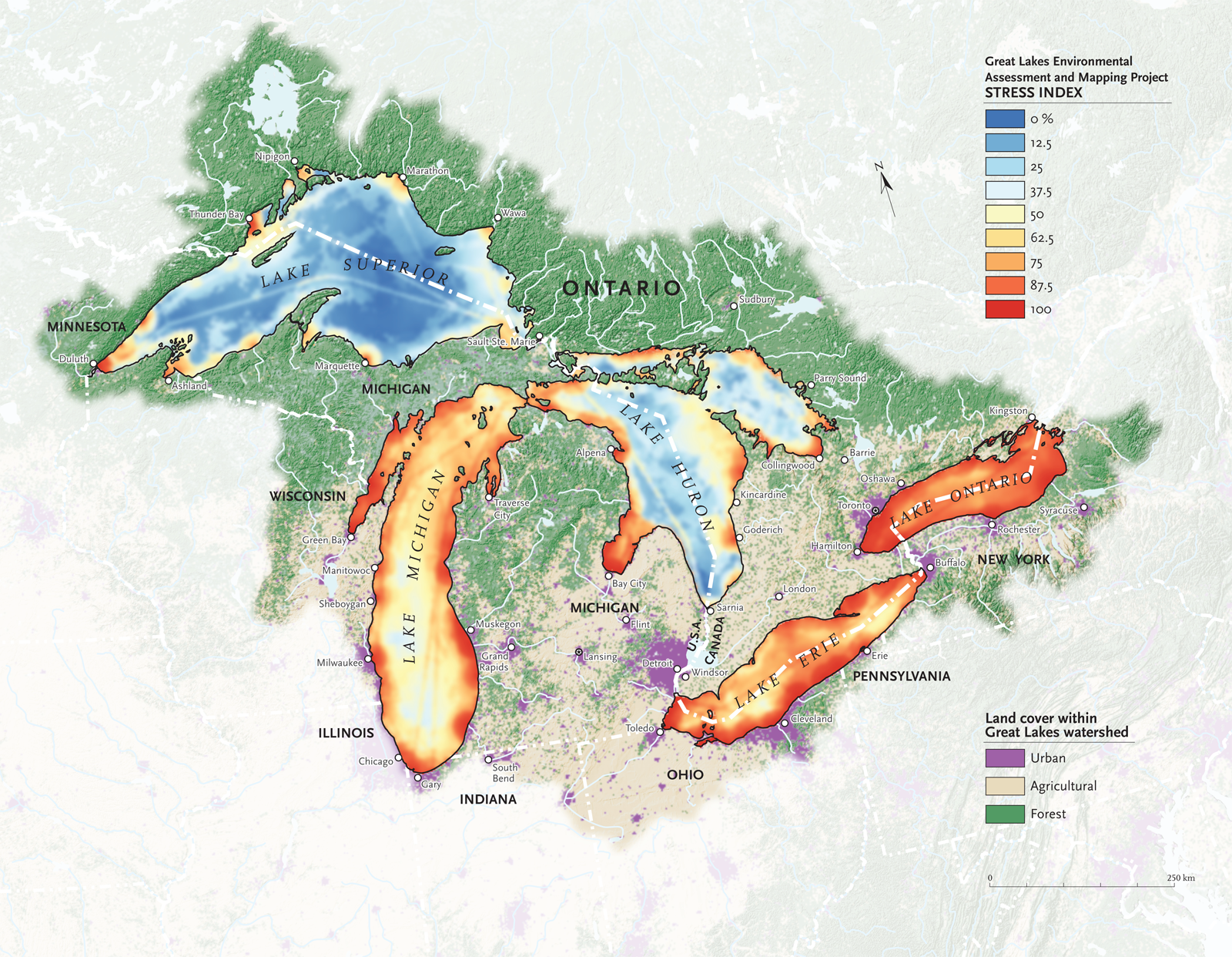 Mapping the human impact on the Great Lakes | Canadian Geographic