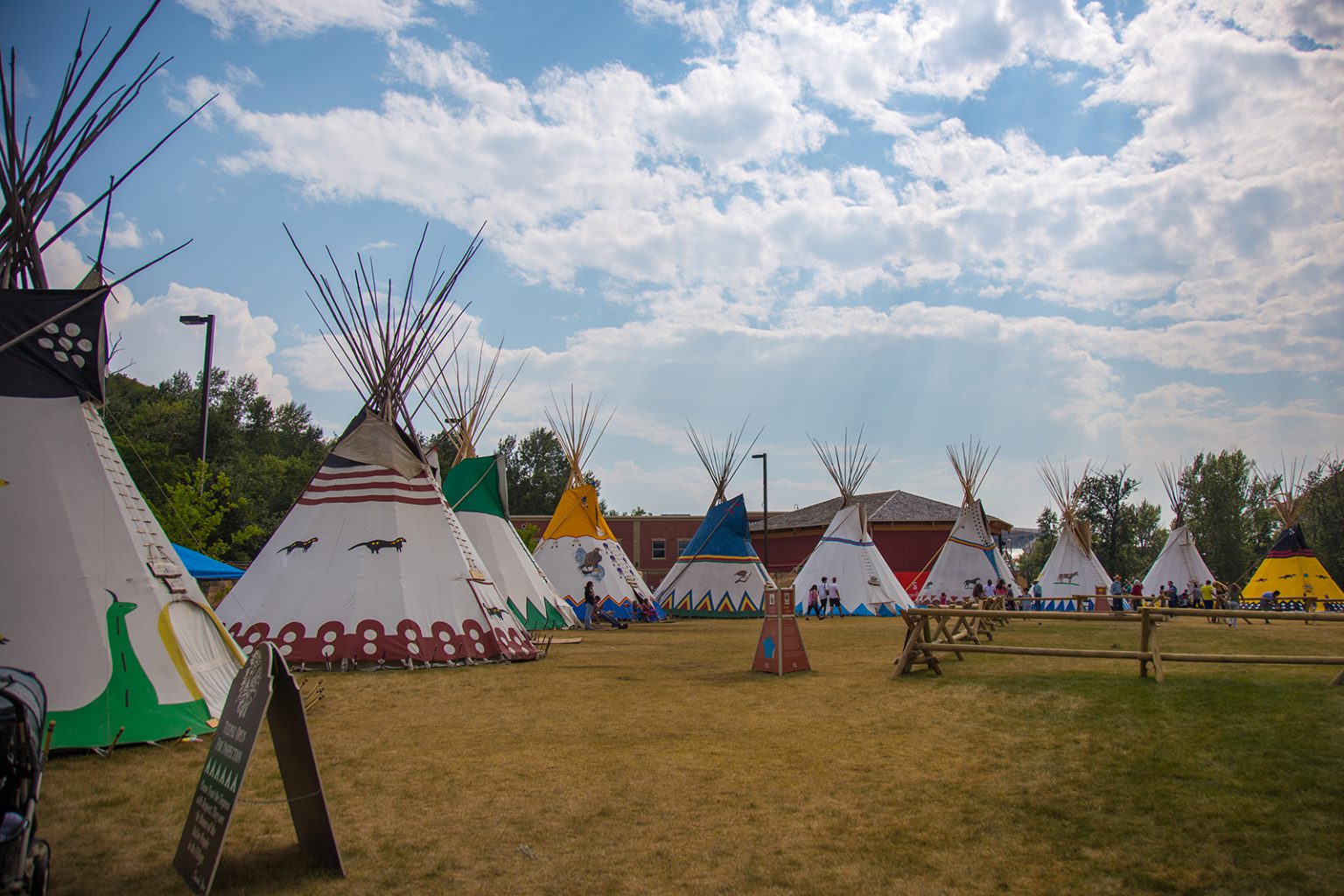teepees in the Indian Village at the Calgary Stampede