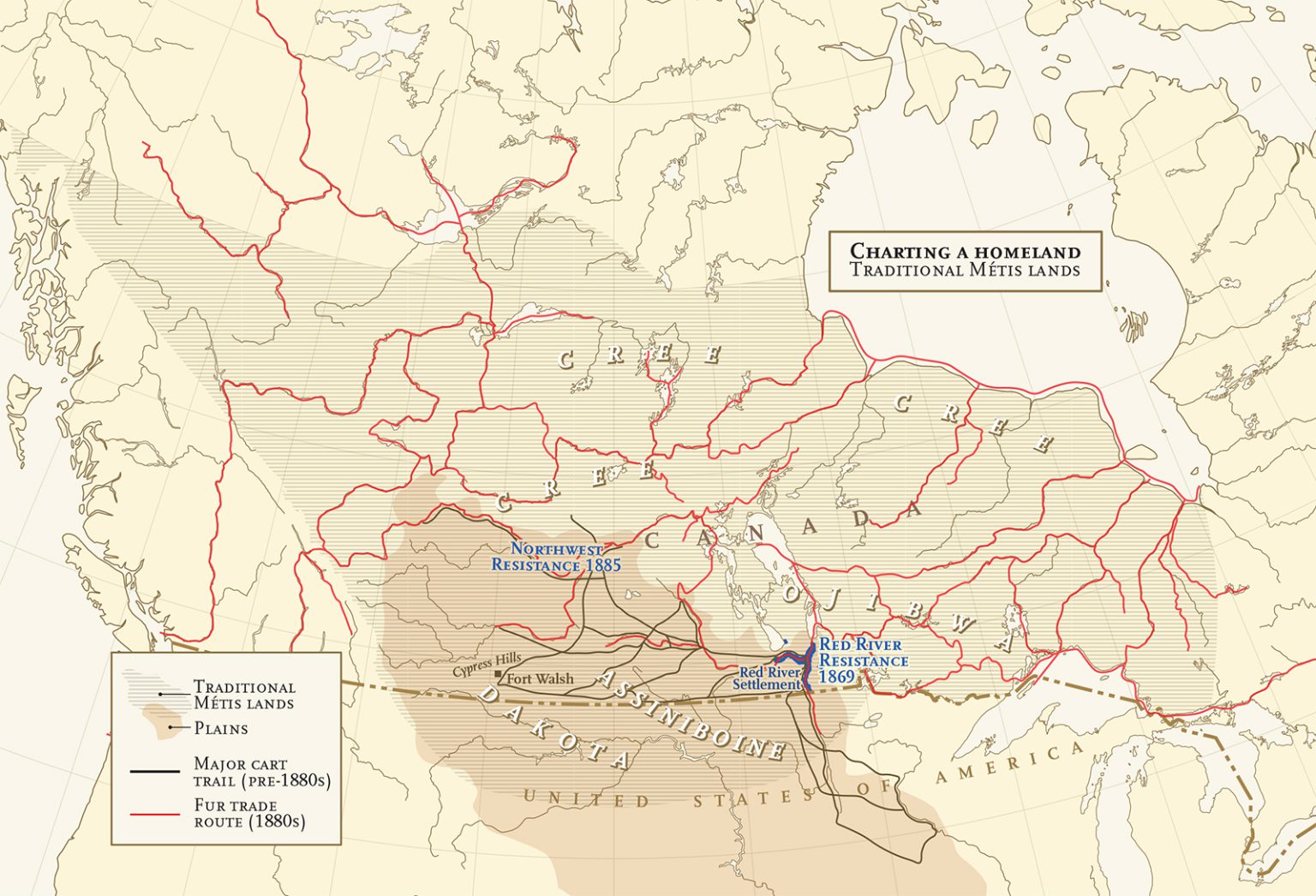 Map of the Metis homeland