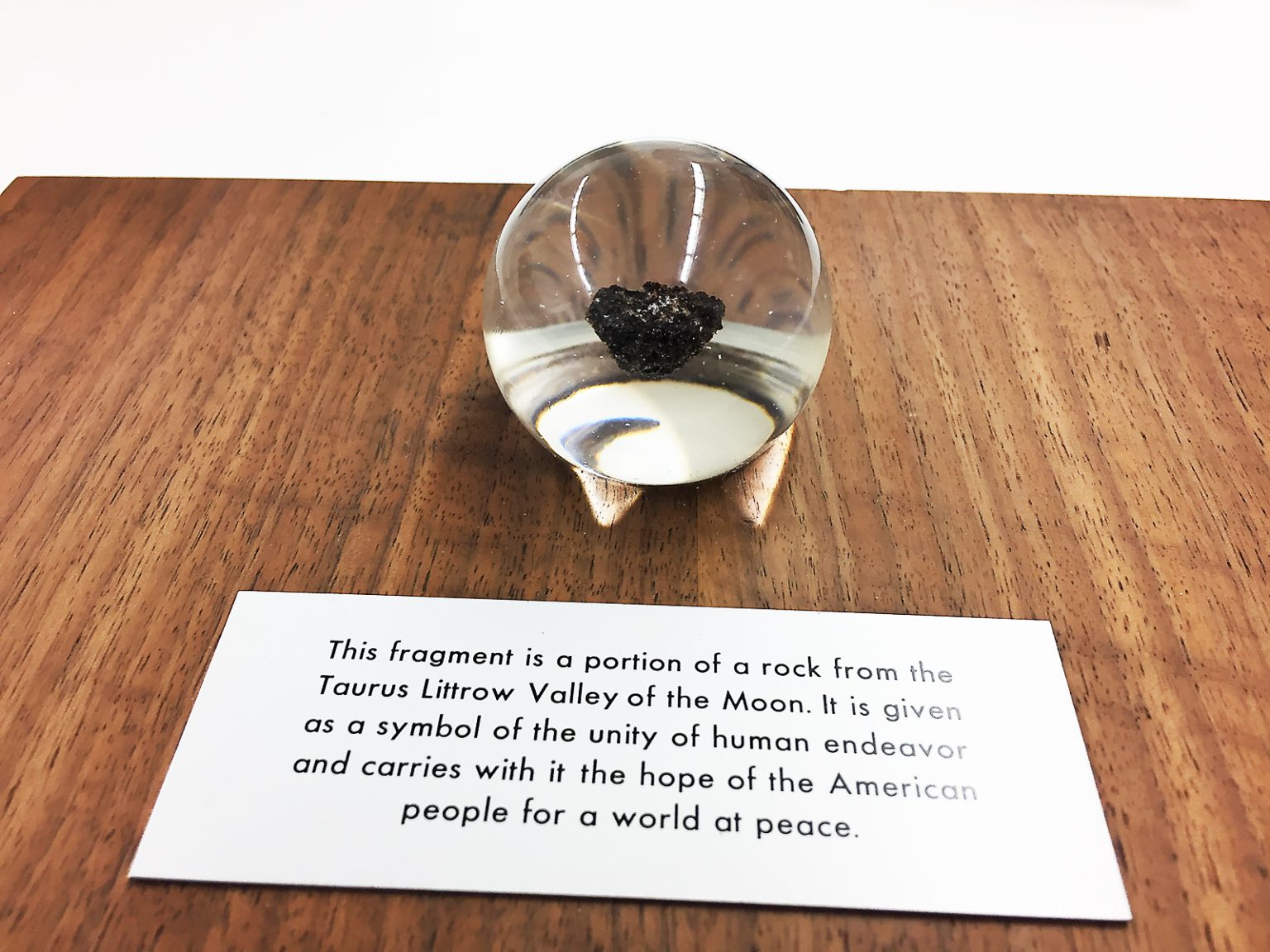 Canada's fragment of moon rock