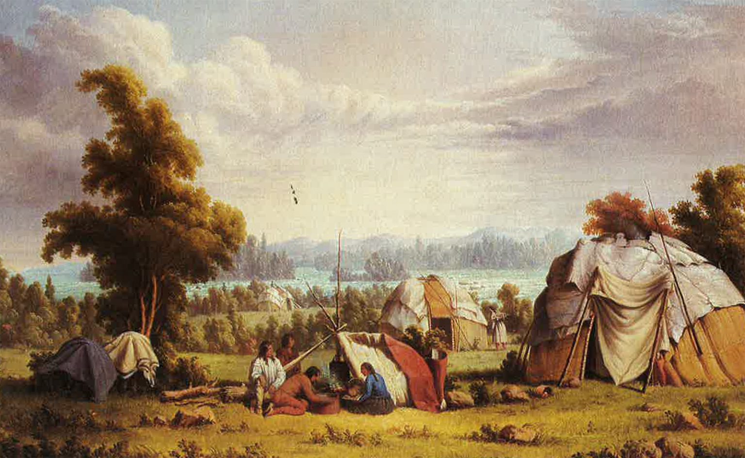 Sault Ste. Marie by Paul Kane, circa 1846