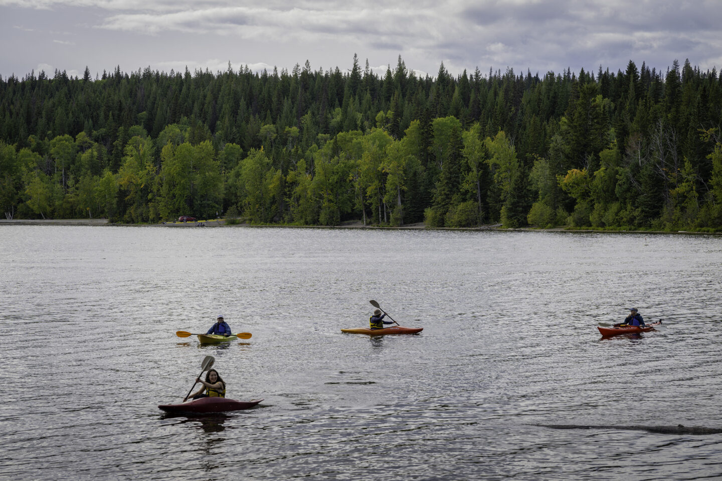 Kayakers on a lake