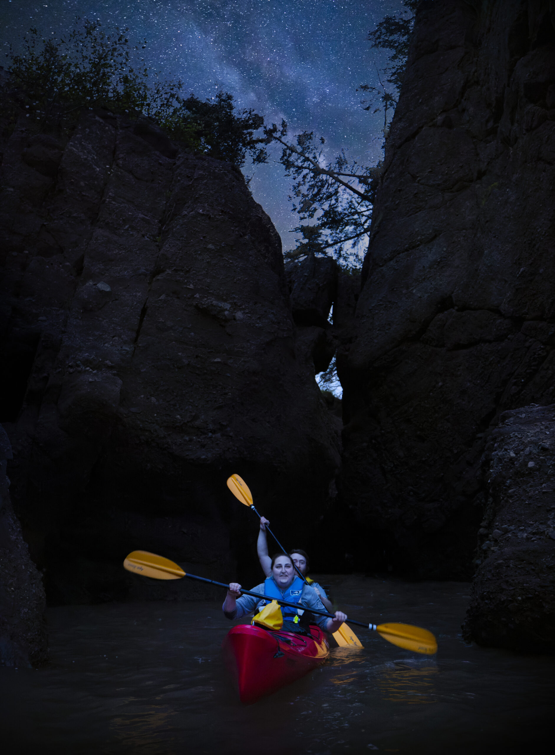 Kayaking Hopewell Rocks after dark | Canadian Geographic
